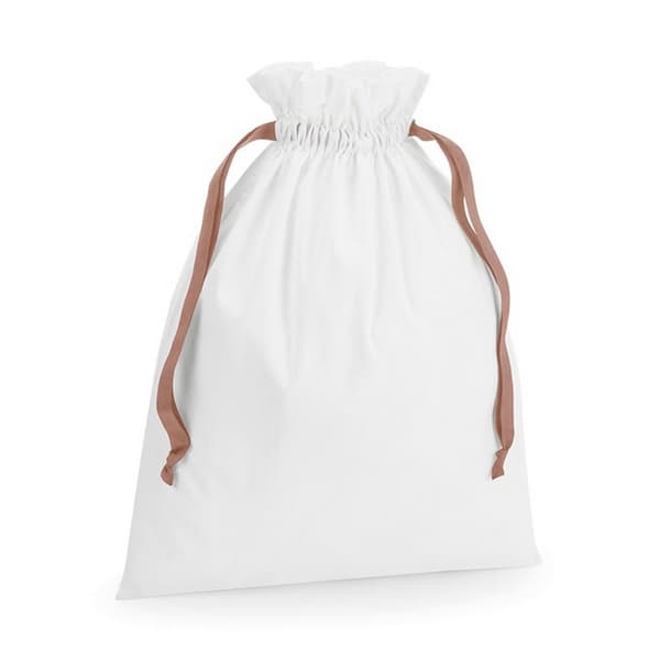 Westford Mill Ribbon Cotton Drawstring Gift Bag