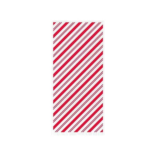Unique Party Stribet gavepose i cellofan (pakke med 20 stk.) Red/White One Size