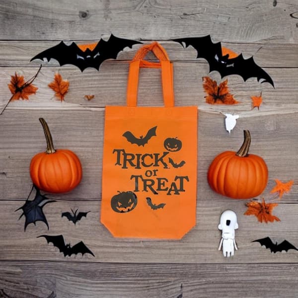 Halloween taske trick or treat appelsin til slik og andre ting