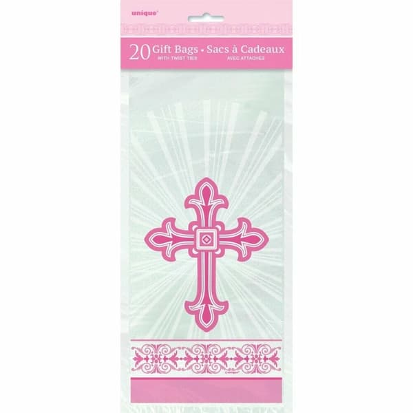 Unique Party Radiant Cross Cellofan Presentpåse (20-pack) Pink One Size