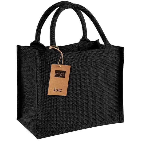 Westford Mill Mini presentpåse i jute Black One Size