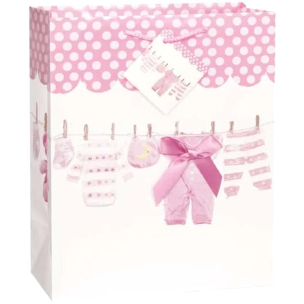 Babykläder Presentpåse för baby shower Pink/White One Size