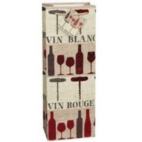 Unique Party Vino Foil Wine Bag Red/Brown/Beige One Size