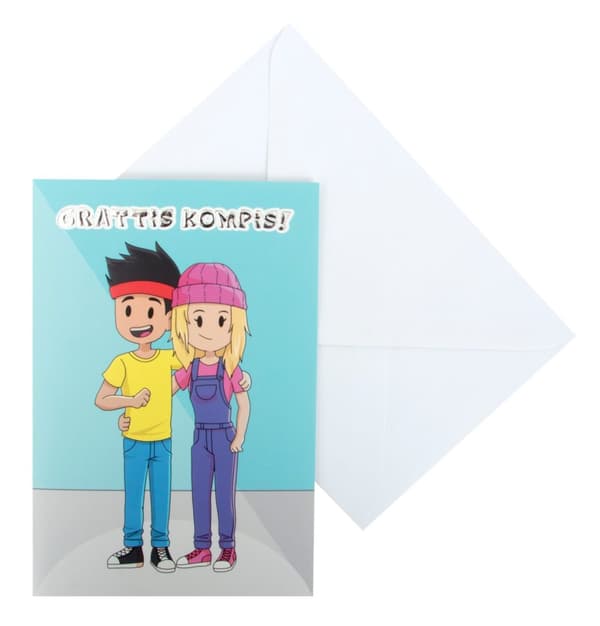 Grattiskort Yumi & Tomu Grattis kompis