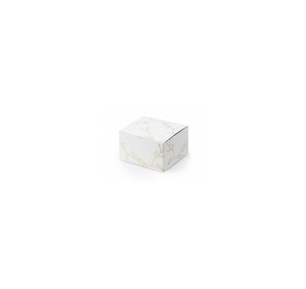 Gaveæske 'Grene hvid' 6*3,5*5,5 cm (10 stk pr. pakke)
