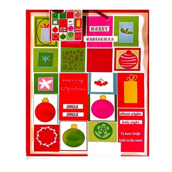 Merry Christmas Jingle Jingle Gift Bag Multicoloured One Size