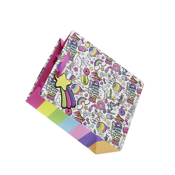 Eurowrap Girly Text Gift Bag (Pack of 6)