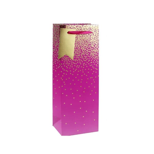 Eurowrap Ombre Bottle Bag (Pack of 6) Pink/Gold One Size