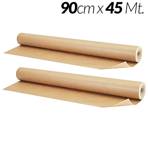 Kraftpappersrullar, olika storlekar, mångsidiga, 2 PAs + Billig 90cm x 45Meter