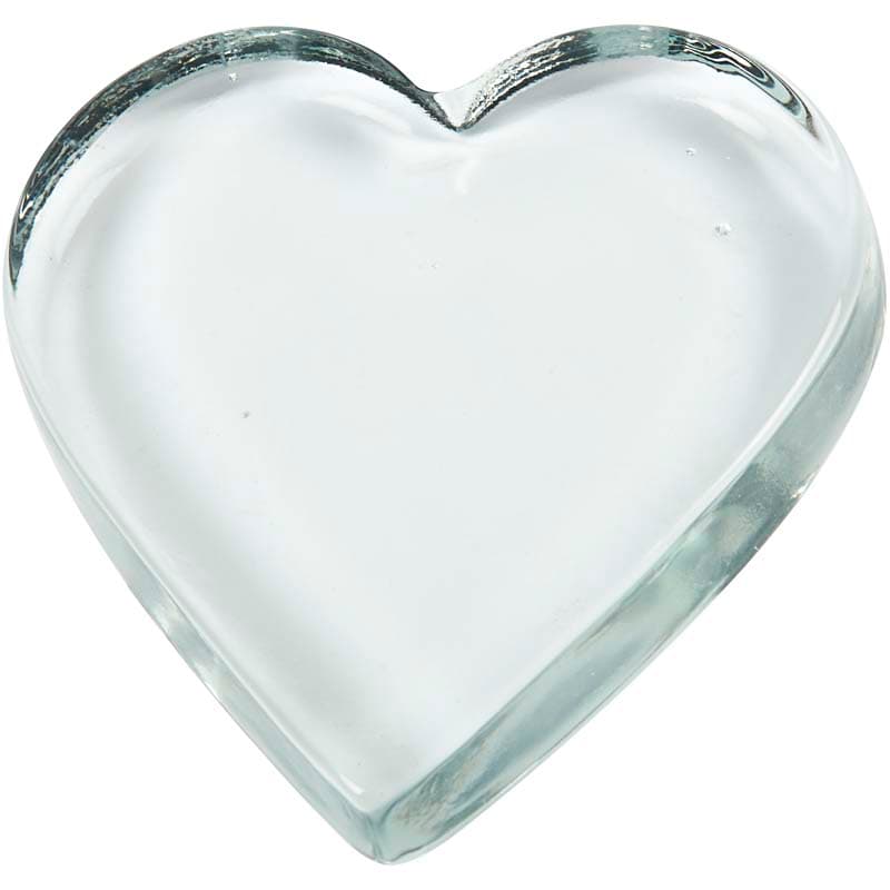Glashjärta 9x9 cm Transparent 10 st