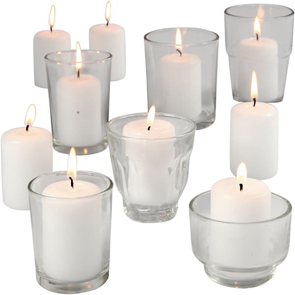 Ljusglas Storpack - 72 st - Höjd från 4,5 - 8,4 cm - 72 st