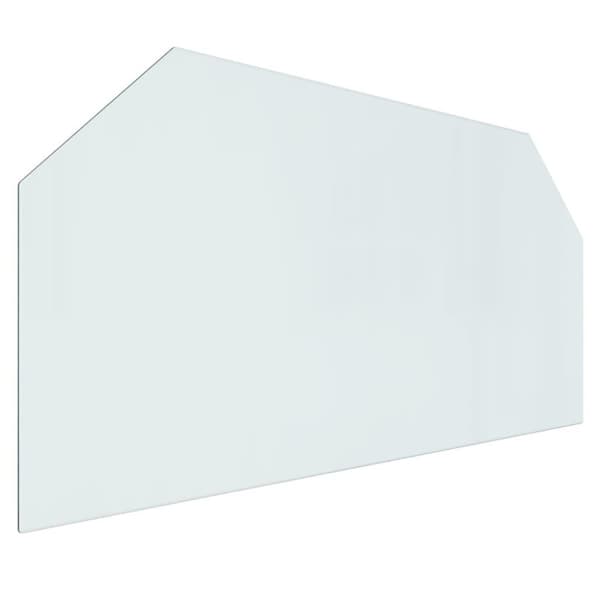 vidaXL Glasskiva för öppen spis sexkantig 120x60 cm