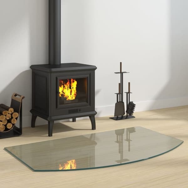 vidaXL Glasskiva för öppen spis 100x60 cm