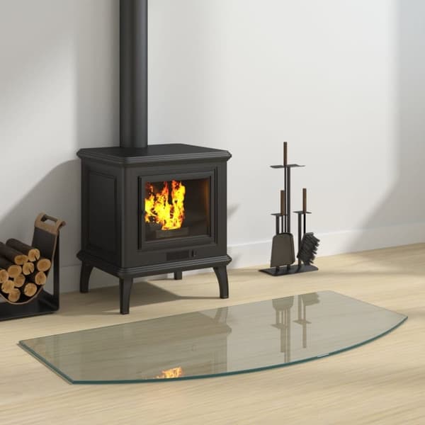 vidaXL Glasskiva för öppen spis 100x50 cm
