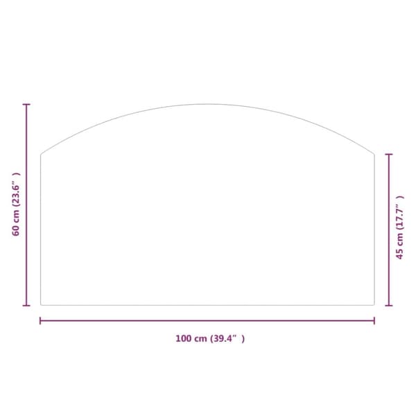 vidaXL Glassplate for peis 100x60 cm