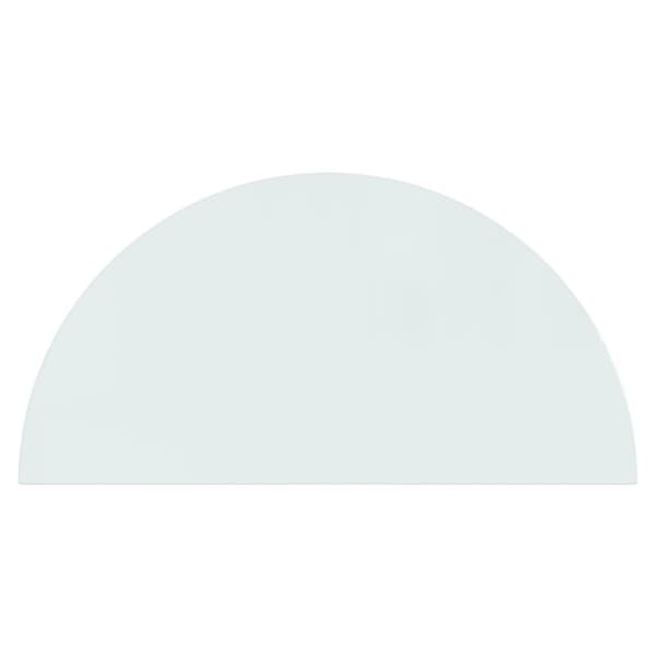 vidaXL Peis glassplate halvrund 1000x500 mm