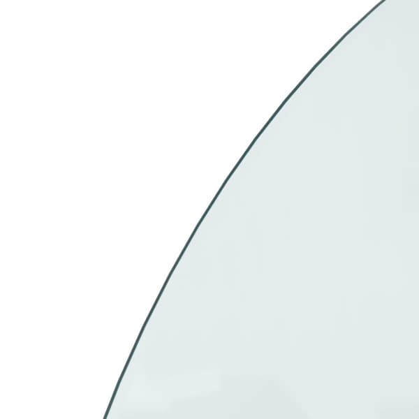 vidaXL Peis glassplate halvrund 1000x500 mm