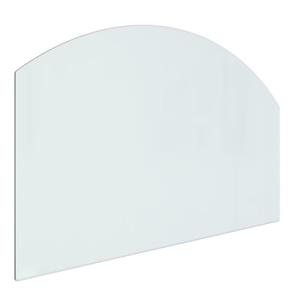 vidaXL Glasskiva för öppen spis 80x50 cm