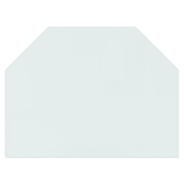 vidaXL Glassplate for peis sekskantet 80x60 cm