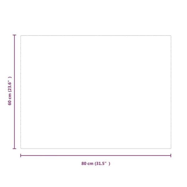 vidaXL Takan lasilevy suorakaide 80x60 cm