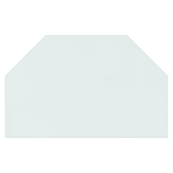 vidaXL Takan lasilevy kuusikulmio 80x50 cm
