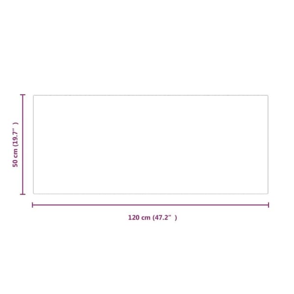 vidaXL Takan lasilevy suorakaide 120x50 cm