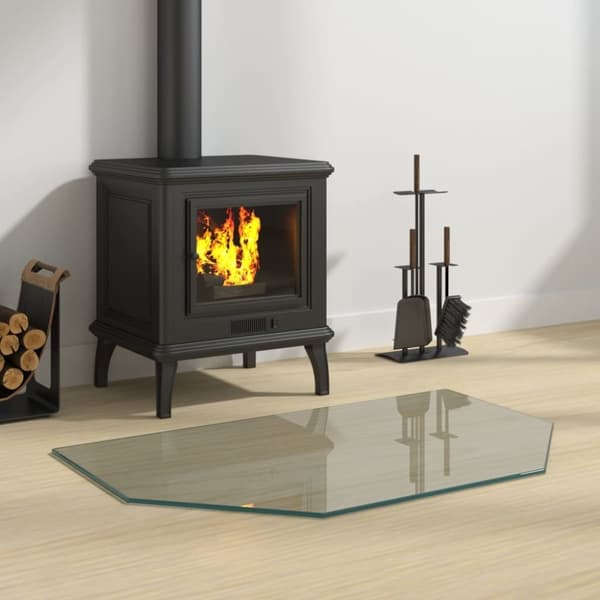 vidaXL Takan lasilevy kuusikulmio 80x50 cm