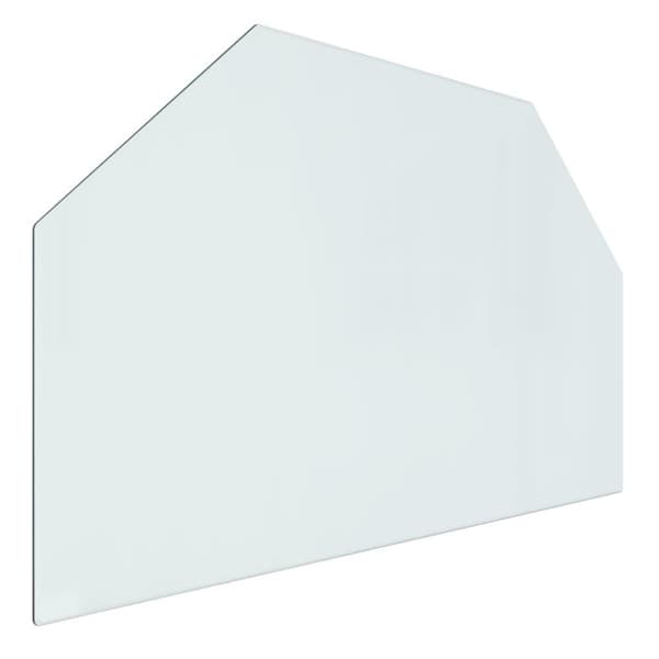 vidaXL Takan lasilevy kuusikulmio 80x50 cm
