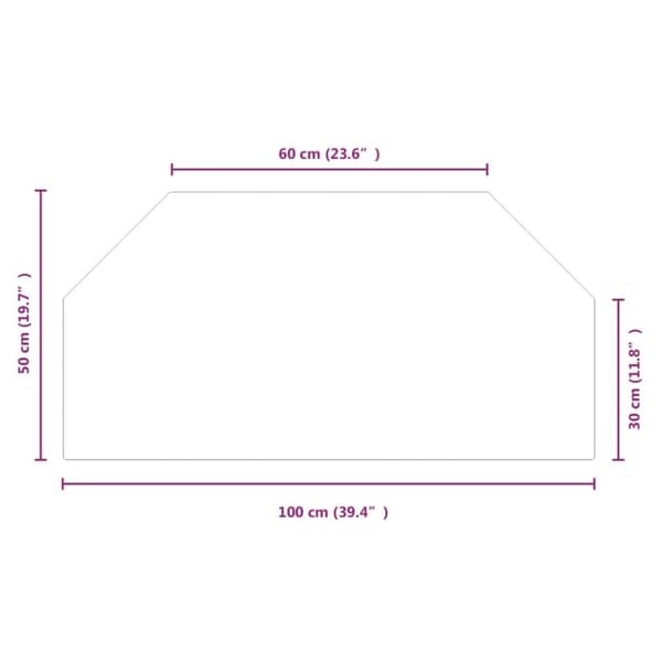 vidaXL Takan lasilevy kuusikulmio 100x50 cm -  Lasi