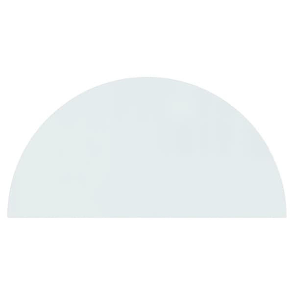 vidaXL Glasskiva för öppen spis halvrund 1200x600 mm -  Glas