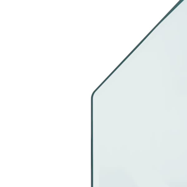 Glas - Living Glasskiva för öppen spis sexkantig 120x60 cm