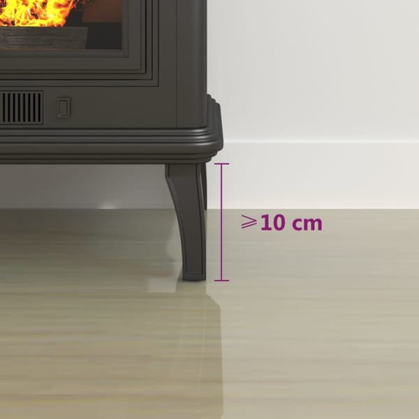 Glas - Living Glasskiva för öppen spis sexkantig 120x60 cm