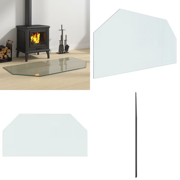 Glasskiva för öppen spis sexkantig 100x50 cm - Glasskiva - Glasskivor - Home & Living