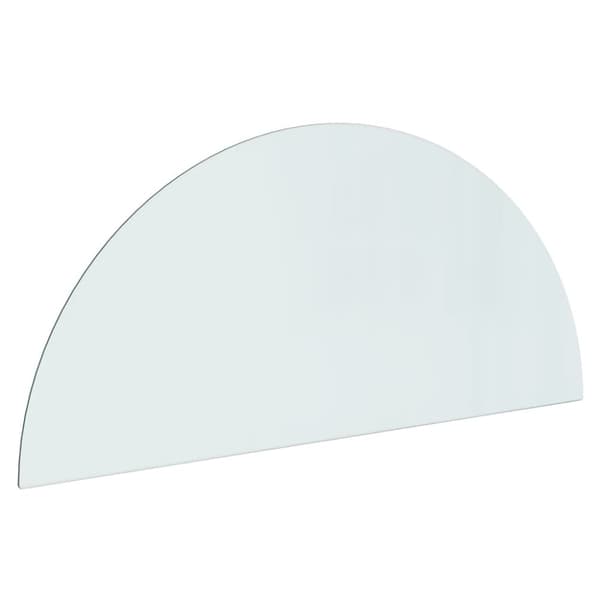 Glasskiva för öppen spis halvrund 1200x500 mm
