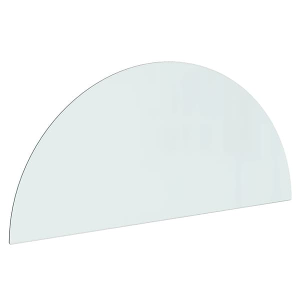 Glasskiva för öppen spis halvrund 1200x500 mm