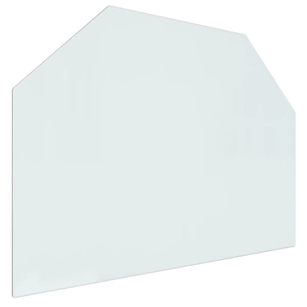 Glasskiva för öppen spis sexkantig 80x60 cm