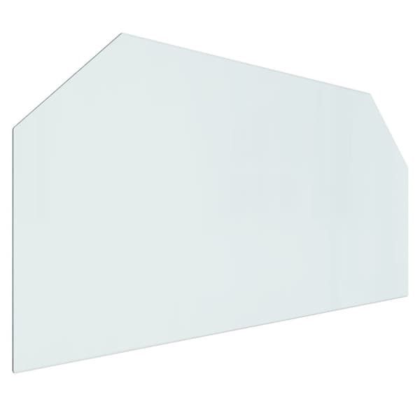 Glasskiva för öppen spis sexkantig 120x60 cm