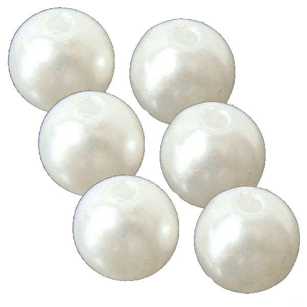 6 mm rund ivory glaspärlor 210 st