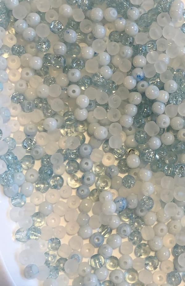 runda 600 st glaspärlor ljusa multifärg 4 mm