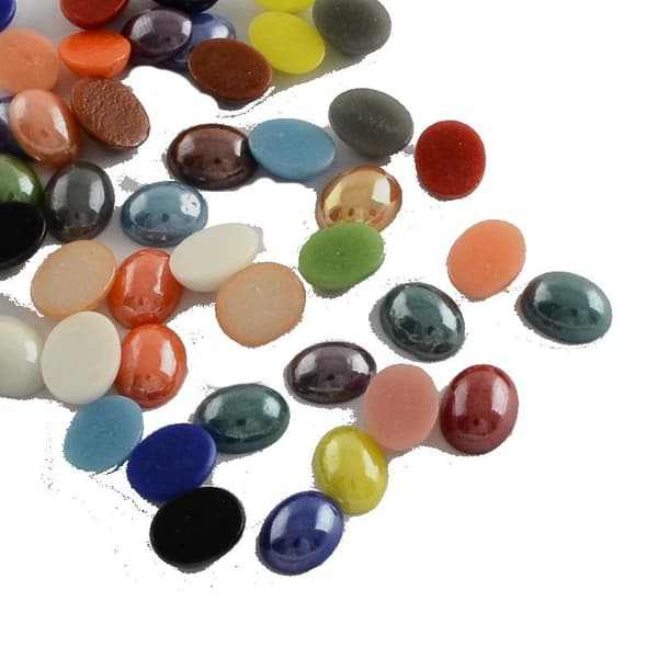 250 halvpärlor färg i glas