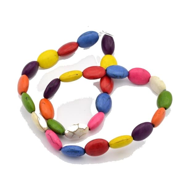 50 st howlite droppar pärlor i färg
