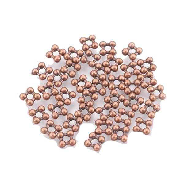 röd koppar mini mellanpärlor 300 st