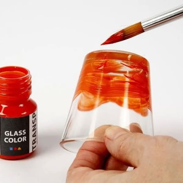 Glasfärg transparent - Mixade Färger - 10 x 35 ml