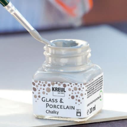 KREUL Glas och porslinsfärg - Chalky - Mixade färger - 6x20 ml
