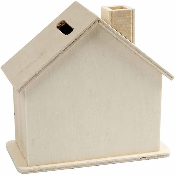 Sparhus - stl. 10,1x10x5,4 cm - Plywood - 10 st