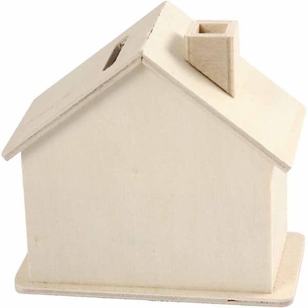 Sparhus - stl. 10,1x10x5,4 cm - Plywood - 10 st