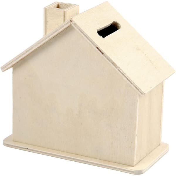 Sparhus - stl. 10,1x10x5,4 cm - Plywood - 10 st