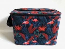 6 Wine glass bag Jungle flamingo