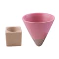 Miniatyrbilde 4 av 6: Kjegleformet krus med stativ - Rosa