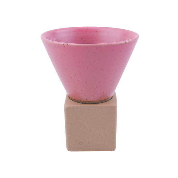 Kjegleformet krus med stativ - Rosa